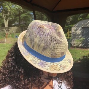 SOLD❗️Flower print Panama hat